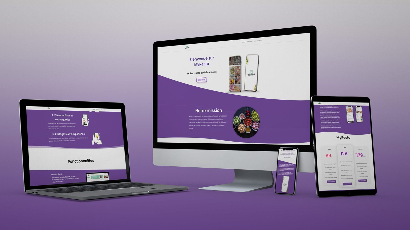 homePage redirection MyResto